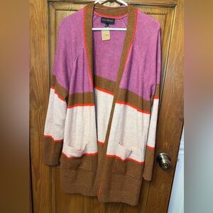 Lane Bryant Multicolor Open Front Cardigan